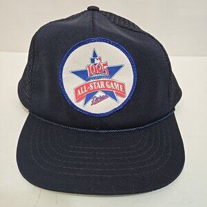 Vintage MLB All-Star Game 1985 MN Twins Trucker Hat Pepsi-Cola Snapback Rope Cap